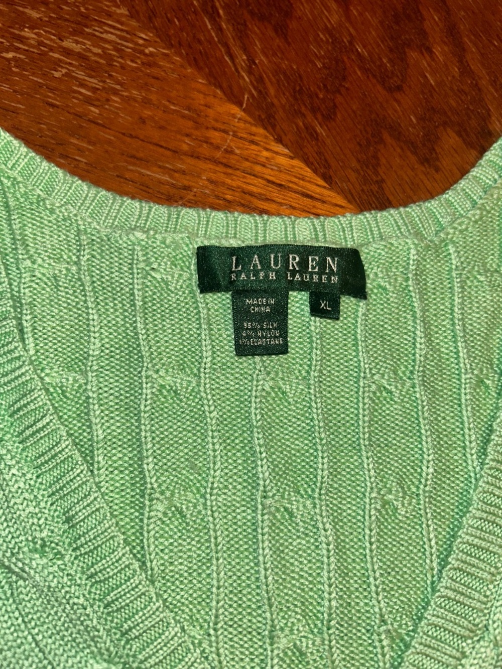 Lauren Ralph Lauren LRL Women’s cable knit sweater size XL NWT